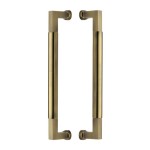 M Marcus Heritage Brass Back to Back Door Pull Handle Bauhaus Design 330mm length